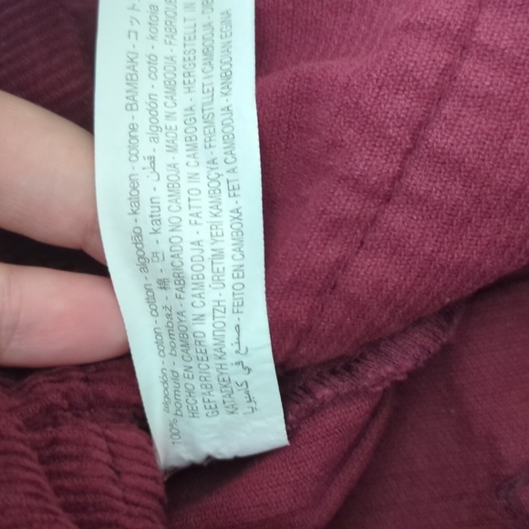 Zara Girls 13/14 Corduroy Mini Skirt W Pockets Rich Burgundy Fall - Picture 5 of 5